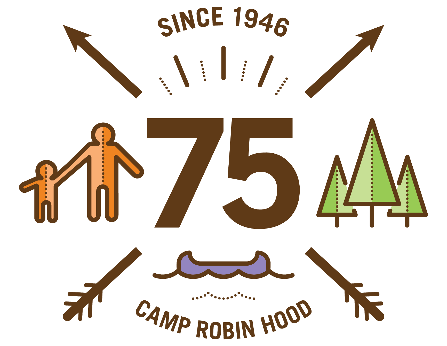Camp Robin Hood's 75th Anniversary Logo