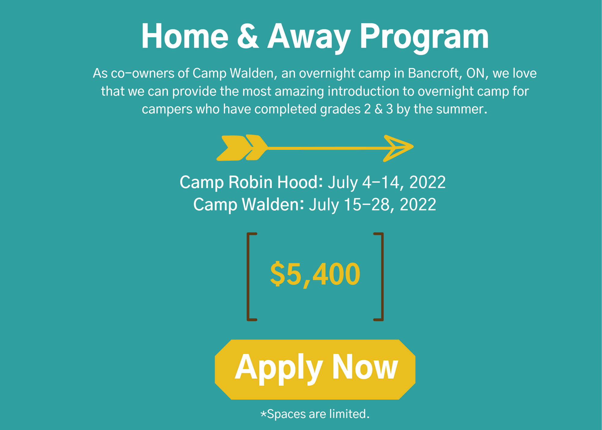 Rates & Dates Home & Away 2022 Camp Robin Hood Summer Day Camp In